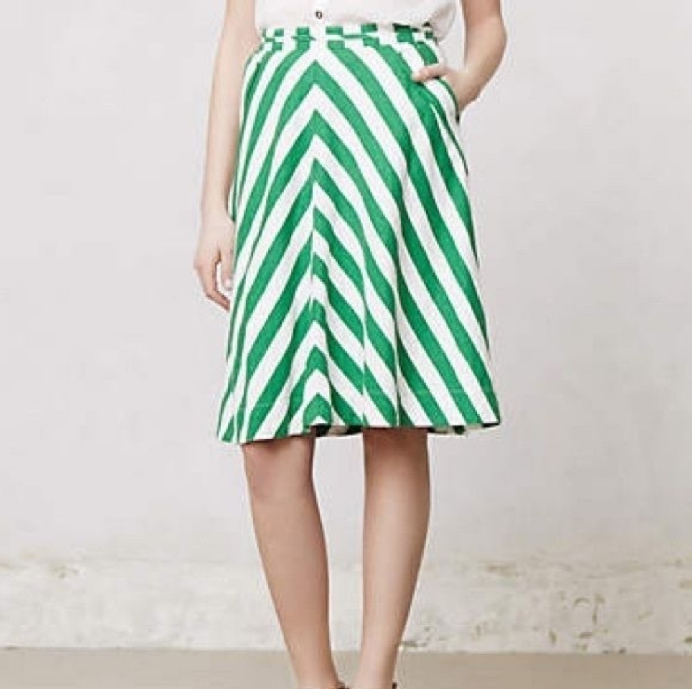 Anthropologie Postmark Spearmint Skirt
